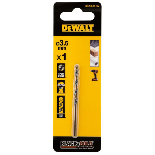 FORET DEWALT HSS-G GOLD&BLACK DIA. 3.5X39X70MM(x1)