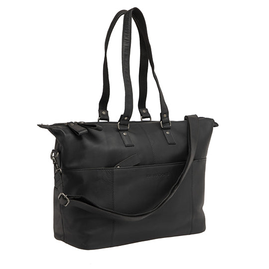 SACOCHE VELO PORTE BAGAGE NEWLOOXS CUIR VERLA NOIR - 21 LITRES - 340X440X180MM