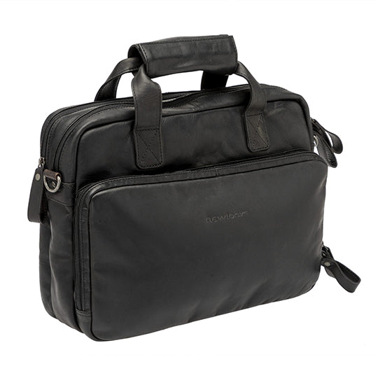 SACOCHE VELO PORTE BAGAGE NEWLOOXS CUIR CALI NOIR - 17 LITRES - 400X310X150MM