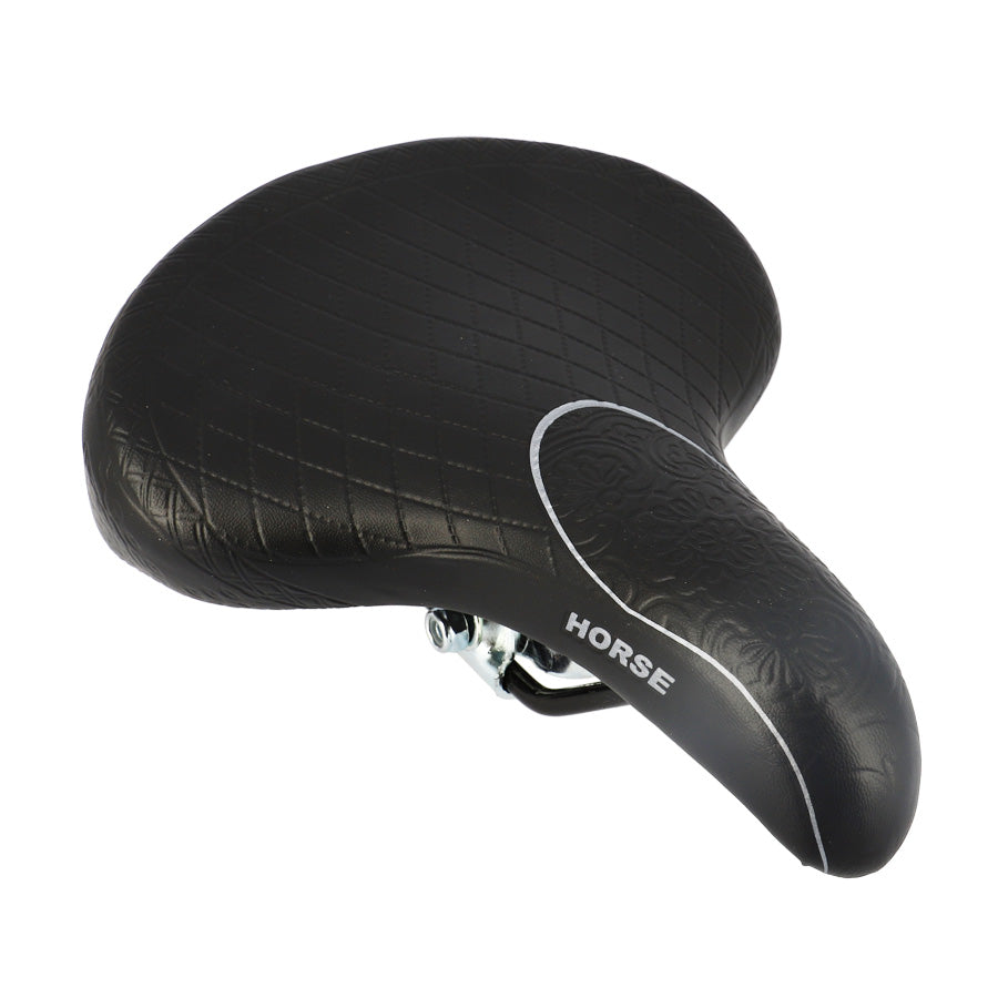 SELLE LOISIR MONTE GRAPPA HORSE MIXTE LARGE NOIR AVEC RESSORT