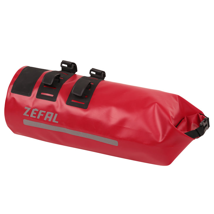 SACOCHE VELO CINTRE/PROLONGATEURS GRAVEL ZEFAL Z ADVENTURE F8 AERO ROUGE 8L (DIAM165X410)