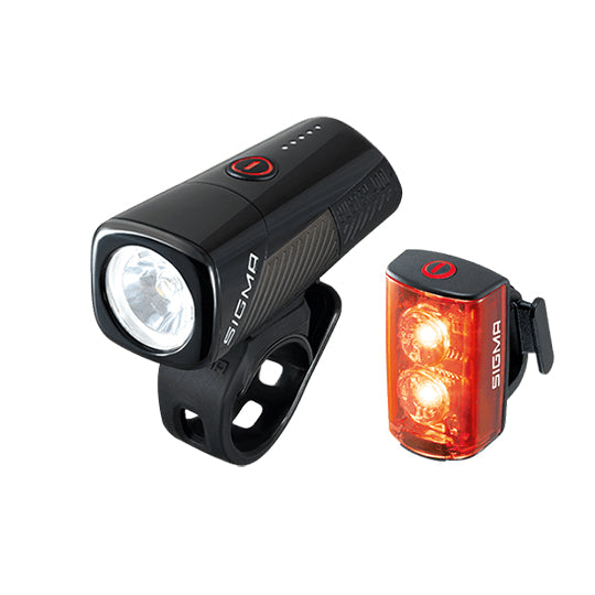 ECLAIRAGE VELO AV+AR RECHARG.USB-C SIGMA BUSTER 400/BUSTER RL 80 FIXATION CINTRE LED