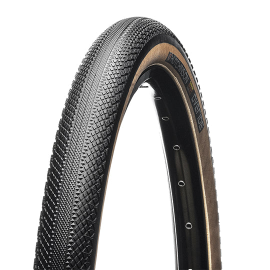 PNEU GRAVEL 700X38C TR HUTCHINSON OVERIDE TT NOIR/MARRON TAN (38-622)