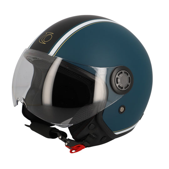CASQUE JET TRENDY JT-306 BLEU/NOIR MAT T57-58 M - CE 22-06
