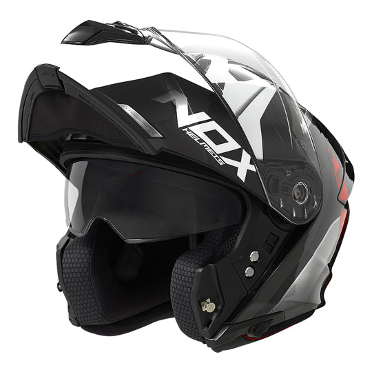 CASQUE MODULABLE NOX N960 CRUZR BLANC/ROUGE T53-54 XS