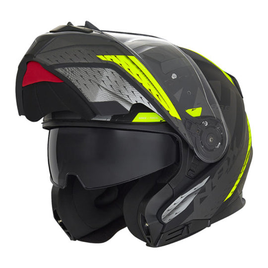 CASQUE MODULABLE NOX N966 FOCAL NOIR MAT/JAUNE FLUO T61-62 XL