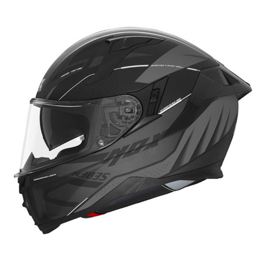 CASQUE INTEGRAL DOUBLE ECRAN NOX N303-S VEKTRA NOIR MAT/ARGENT T53-54 XS