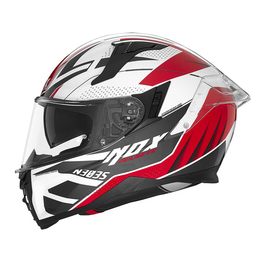 CASQUE INTEGRAL DOUBLE ECRAN NOX N303-S VEKTRA BLANC/ROUGE T61-62 XL