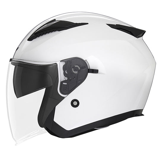 CASQUE JET DOUBLE ECRAN NOX N129 BLANC PERLE T53-54 XS