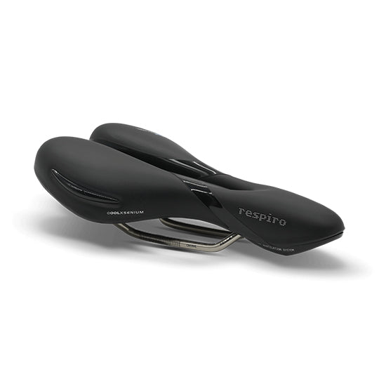 SELLE LOISIR SELLE ROYAL RESPIRO ATHLETIC UNISEX NOIR AVEC OUVERTURE CENTRALE