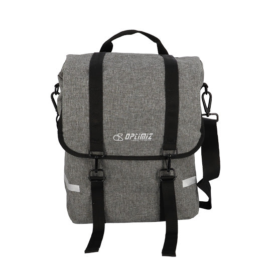 SACOCHE VELO PORTE BAGAGE OPTIMIZ GRIS CLAIR - 17 LITRES