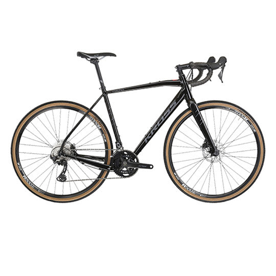 VELO GRAVEL 28" KROSS ESKER 6.0 TAILLE L (21") ALUMINIUM NOIR/GRIS BRILLANT SHIMANO GRX