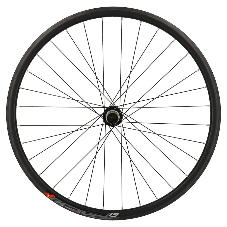 ROUE GRAVEL 700 AR JANTE NOIR MACH1 PULSE 19 TUB. READY MOY. VELOX DISQUE CL AXE TRAV.