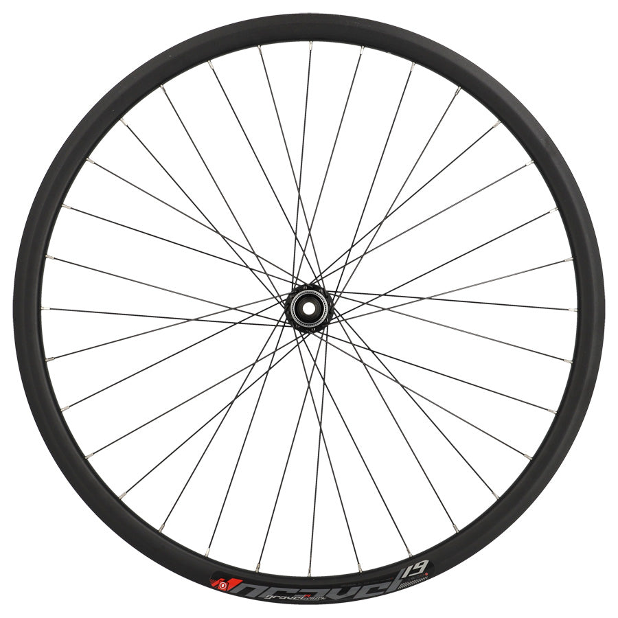 ROUE GRAVEL 700 AV JANTE NOIR MACH1 PULSE 19 TUB. READY MOY. SHIM RS470 DISQUE CL AXE TRAV