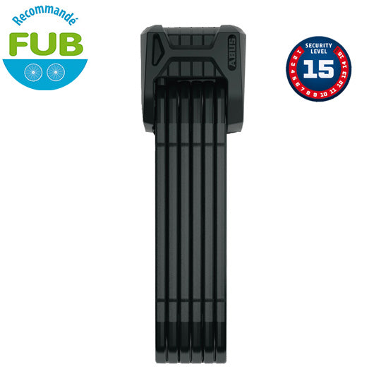 ANTIVOL VELO PLIABLE A CLE L 110CM ABUS BORDO GRANIT XPLUS 6500K/120 NOIR + SUPPORT