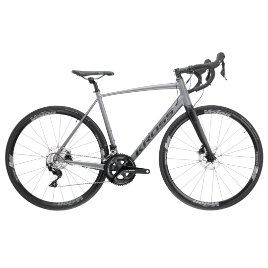 VELO ROUTE 28" KROSS VENTO DISQUE 5.0 TAILLE M (21") ALUMINIUM FOURCHE CARBONE GRIS/NOIR M