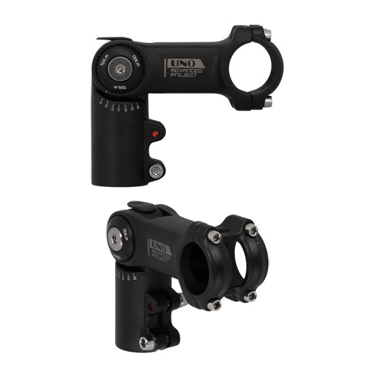 POTENCE REGLABLE AHEAD SET 1''1/8 L80 UNO AHEAD 50 ALU NOIR 0/+60° (CINTRE 31.8)
