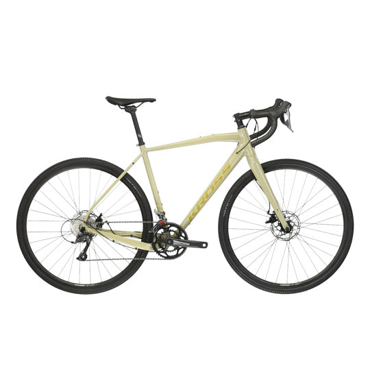 VELO GRAVEL 28" KROSS ESKER 1.0 TAILLE L (21") ALUMINIUM BEIGE/OR