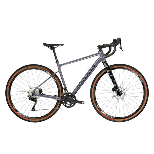 VELO GRAVEL 28" KROSS ESKER 5.0 TAILLE XL (21") ALUMINIUM FOURCHE CARBONE GRIS/BLEU MARINE