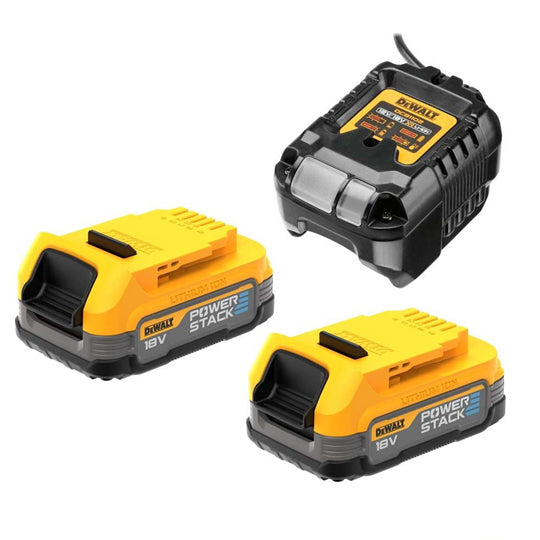 PACK 2 BATTERIES POWERSTACK XR DEWALT 18V 1.7AH LI-ION + CHARGEUR