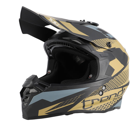 CASQUE CROSS TRENDY CT-906 NOIR/BRONZE MAT T59-60 L- CE 22-06