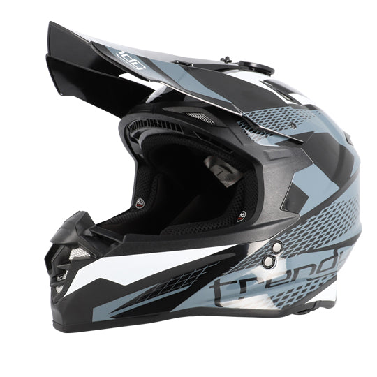 CASQUE CROSS TRENDY CT-906 NOIR/GRIS VERNI T61-62 XL- CE 22-06