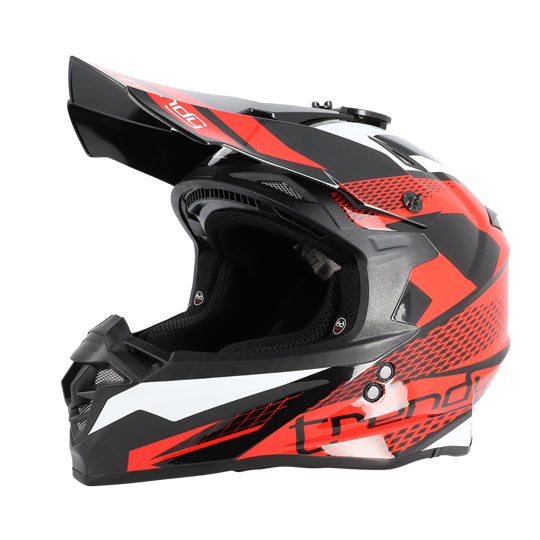 CASQUE CROSS TRENDY CT-906 NOIR/ROUGE VERNI T55-56 S- CE 22-06