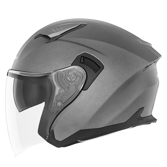 CASQUE JET DOUBLE ECRAN NOX N 130 TITANIUM MAT T61-62 XL - CE 22.06