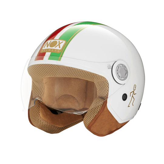 CASQUE JET NOX N210 EVO BLANC ITALIE T59-60 L - CE 22.06