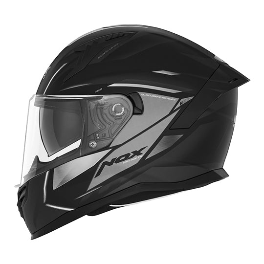 CASQUE INTEGRAL DOUBLE ECRAN NOX N401 XENO NOIR MAT TITANIUM T61-62 XL - CE 22.06
