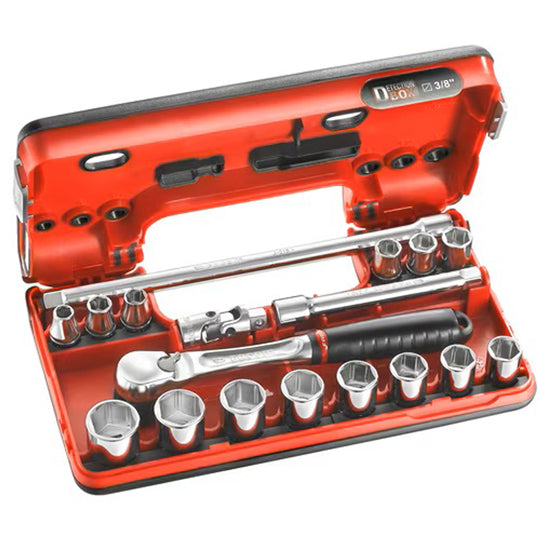 COFFRET DE DOUILLES 3/8" 6 PANS - 18 PIÈCES FACOM
