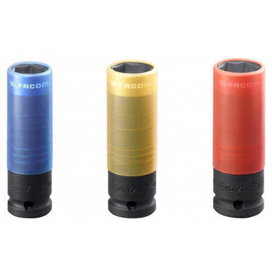 COMPO DE 3 DOUILLES LONGUES À CHOC PAROI ALU 17-19-21 FACOM