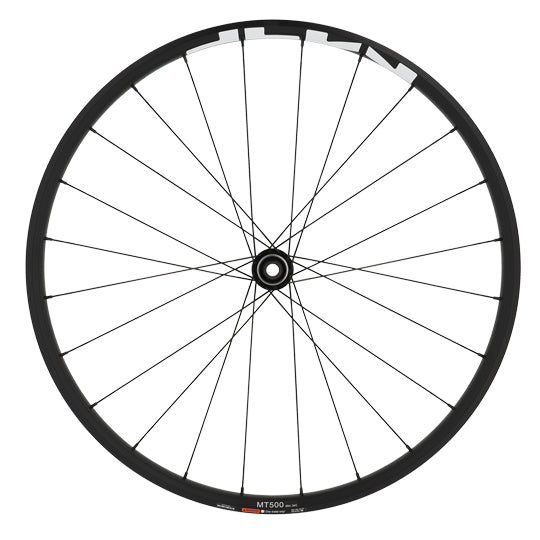 ROUE VTT 29" AV JANTE NOIR SHIMANO MT500 DISQUE CENTERLOCK AXE TRAVERSANT 15X110