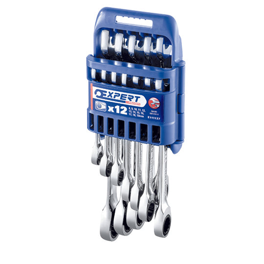 JEU 12 CLES CLIQUET RACK PL 8-19MM - EXPERT - E111137