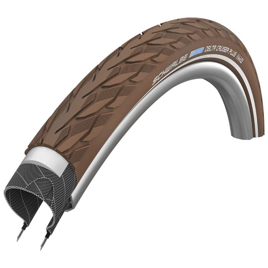 PNEU VTC/URBAIN 700X35C - 28X1.40 TR SCHWALBE DELTA CRUISER PLUS TT MARRON (37-622)