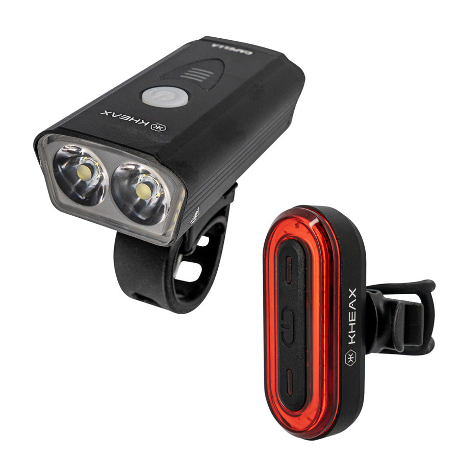 ECLAIRAGE VELO AV+AR RECHARG. KHEAX CAPELLA/TUBAN II 500/50L FIXATION CINTRE LED