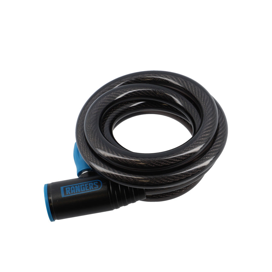 ANTIVOL VELO SPIRAL A CLE D12X 1.5M RANGERS AVEC SUPPORT + BRACELET SILICONE SPECIAL LOUEU