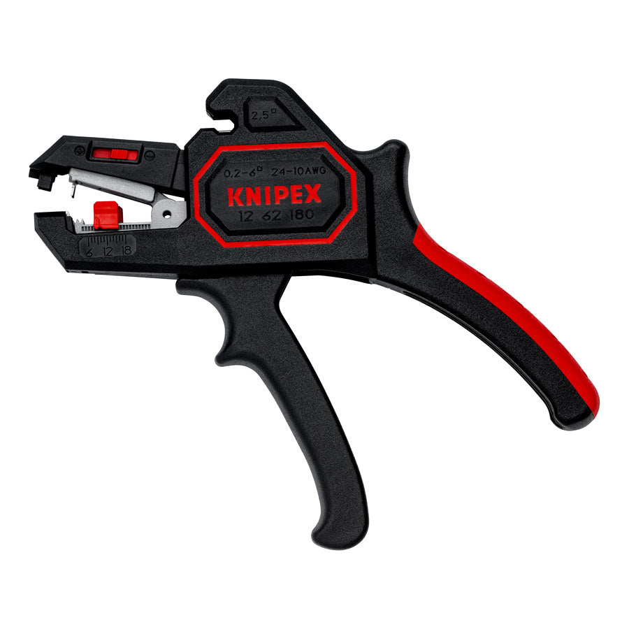 PINCE À DENUDER AUTOMATIQUE KNIPEX 180MM NOIR/ROUGE