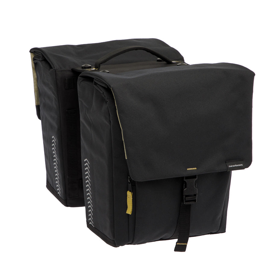 SACOCHE VELO PORTE BAGAGE A PONT NEWLOOXS TULUM DOUBLE NOIR MIK - 32 LITRES - 350x370x170M