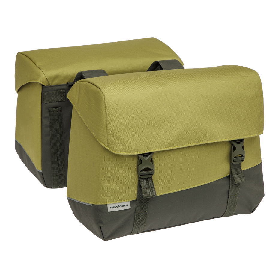SACOCHE VELO PORTE BAGAGE A PONT NEWLOOXS OSLO JOLI DOUBLE VERT OLIVE - 37 LITRES - 380x29