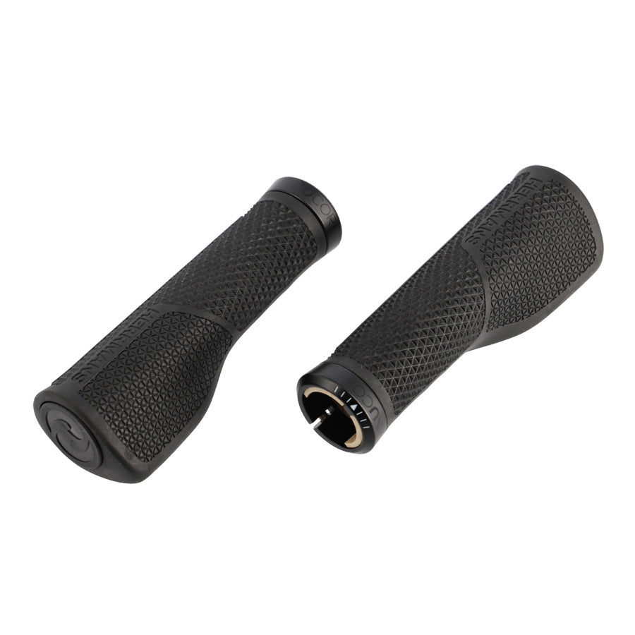 POIGNEE VELO HERRMANS NUCORE 130MM TOUR PEAK ERGONOMIQUE LOCK ON NOIR (PR)