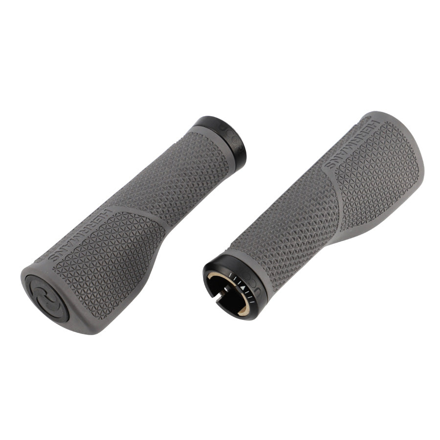 POIGNEE VELO HERRMANS NUCORE 130MM TOUR PEAK ERGONOMIQUE LOCK ON GRIS (PR)
