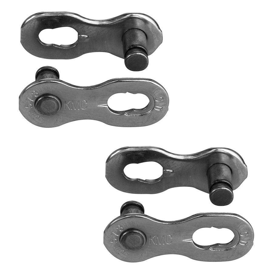 ATTACHE RAPIDE VELO KMC E1/E8 EPT NR ARGENT (X2)