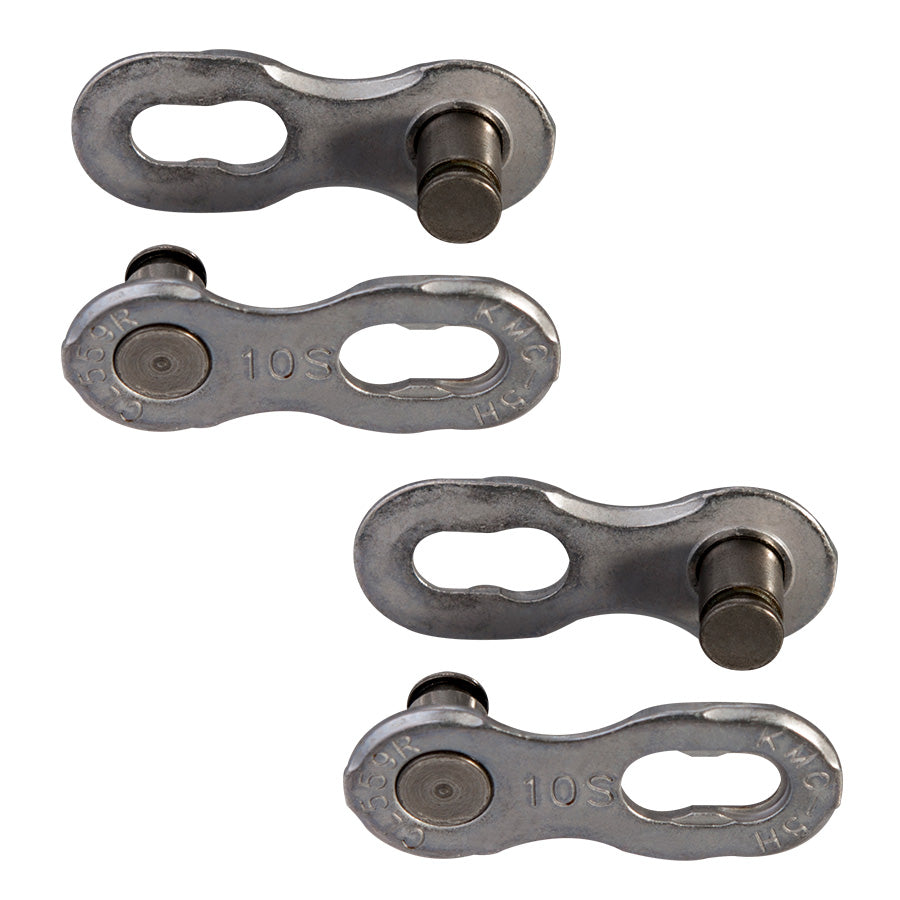 ATTACHE RAPIDE VELO  10V. KMC 10 R EPT ARGENT (X2)