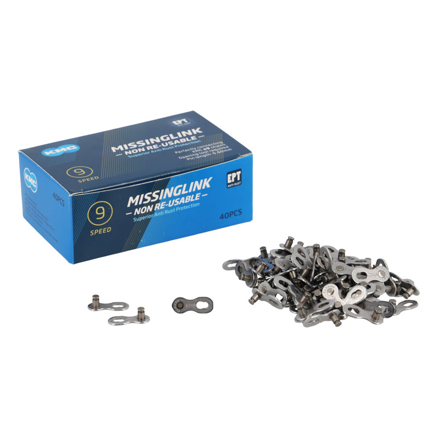 ATTACHE RAPIDE VELO 9V. KMC 9 ENR EPT ARGENT (X40)