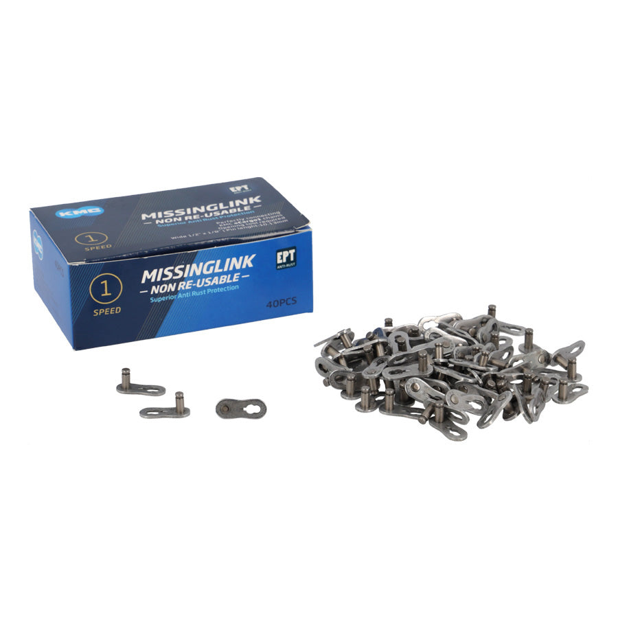 ATTACHE RAPIDE VELO  1V. KMC E CARGO 1 NR EPT ARGENT (X40)