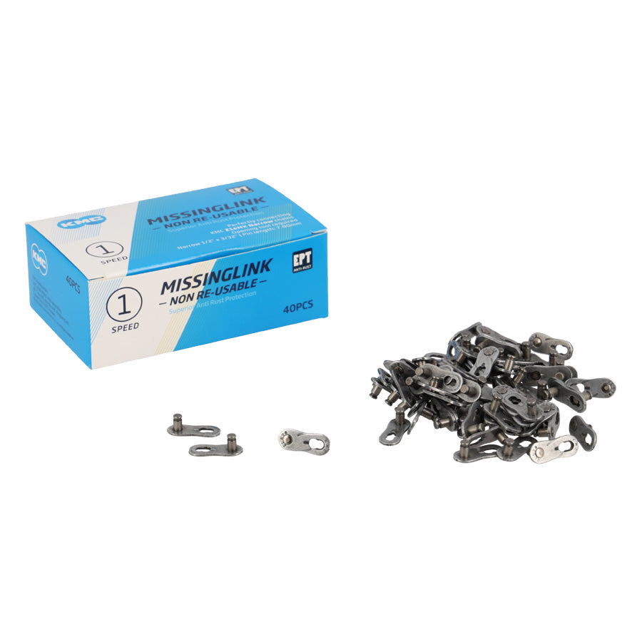 ATTACHE RAPIDE VELO 1V. KMC Z1 EHX NARROW NR EPT ARGENT (X40)