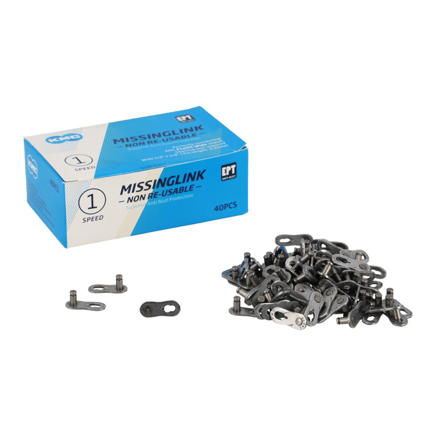 ATTACHE RAPIDE VELO 1V. KMC Z1 EHX WIDE NR EPT ARGENT (X40)