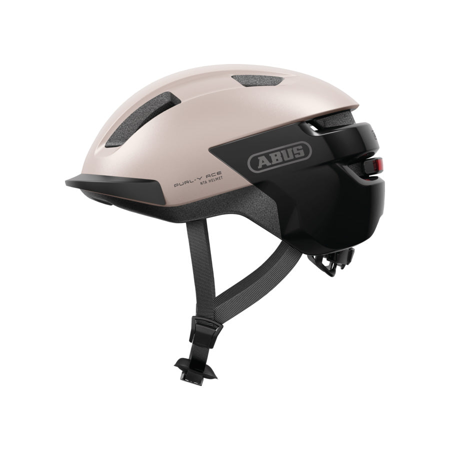 CASQUE URBAIN ABUS PURL-Y ACE CHAMPAGNE IN MOLD ECLAIRAGE REGLAGE OCCIPITAL T.M (54/58)