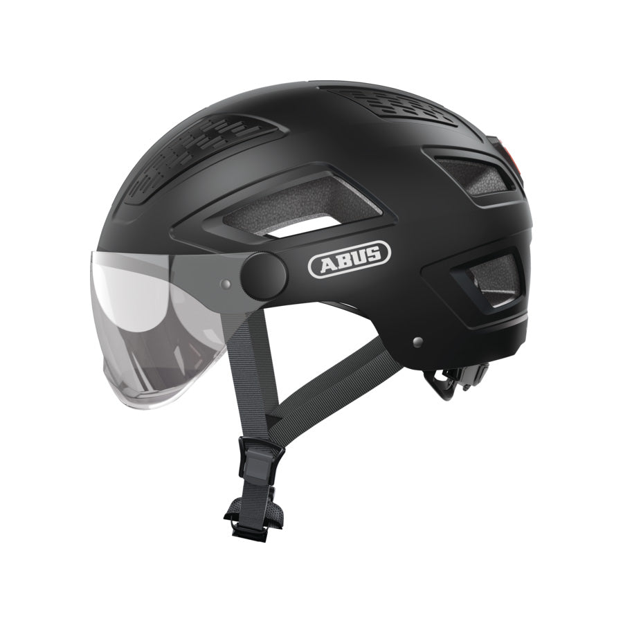 CASQUE URBAIN ABUS HYBAN 2.0 ACE NOIR ABS ECLAIRAGE INTEGRE AVEC REGLAGE OCCIPITAL T.L